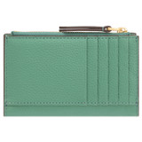 Back product shot of the Oroton Eve 12cc Zip Wallet in Sage Green and Pebble leather for Women