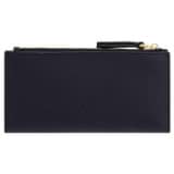 Back product shot of the Oroton Eve Slim Zip Wallet in Dark Navy and Pebble leather for Women