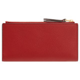 Back product shot of the Oroton Eve Slim Zip Wallet in Dark Ruby and Pebble leather for Women