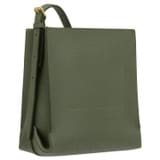 Back product shot of the Oroton Margot Tiny Bucket Bag in Moss and Pebble leather for Women