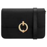 Front product shot of the Oroton Ali Medium Satchel in Black and Smooth leather for Women