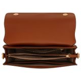 Internal product shot of the Oroton Ali Medium Satchel in Cognac and Smooth leather for Women