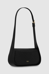 Back product shot of the Oroton Oro Baguette in Black and Smooth leather for Women