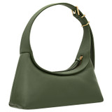 Back product shot of the Oroton Cinder Mini Baguette in Moss and Smooth leather for Women