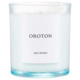 Front product shot of the Oroton Candle 300gm Soy Wax in Sea spray and Hand poured soy wax in glass jar for Women