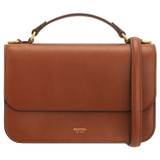 Front product shot of the Oroton Lola Crossbody in Cognac and Textured Leather for Women