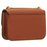 Back product shot of the Oroton Lola Clutch in Cognac and Textured Leather for Women