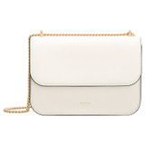 Front product shot of the Oroton Lola Clutch in Cream and Textured Leather for Women