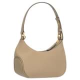 Back product shot of the Oroton Zoey Small Hobo in Mushroom and Pebble leather for Women