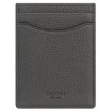 Front product shot of the Oroton Jude Portrait Credit Card Sleeve in Graphite and Pebble leather for Men