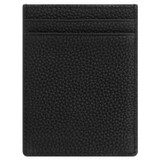 Back product shot of the Oroton Jude Portrait Credit Card Sleeve in Black and Pebble leather for Men