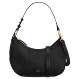 Front product shot of the Oroton Zoey Hobo in Black and Pebble leather for Women