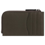 Back product shot of the Oroton Jude Credit Card Pouch in Dark Olive and Pebble leather for Men