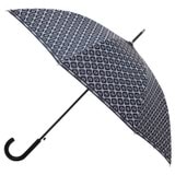 Front product shot of the Oroton Parker Large Umbrella in Denim Blue and Printed Polyester for Women