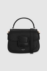 Front product shot of the Oroton Carter Mini Day Bag in Black and Smooth leather for Women