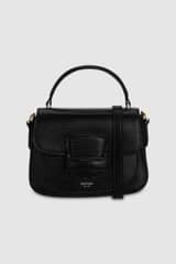 Front product shot of the Oroton Carter Texture Mini Day Bag in Black and Embossed leather for Women