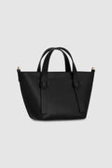 Back product shot of the Oroton Ellis Small Tote in Black and Smooth leather for Women