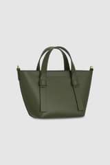 Back product shot of the Oroton Ellis Small Tote in Pine Needle and Smooth leather for Women