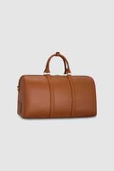 Back product shot of the Oroton Wanderer Weekender in Amber and Smooth leather for Women