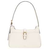 Front product shot of the Oroton Dylan Baguette in Cream and Pebble Leather for Women