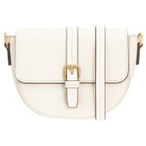 Front product shot of the Oroton Dylan Small Saddle Bag in Cream and  for Women