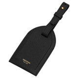 Front product shot of the Oroton Eve Luggage Tag in Black and Pebble leather for Women