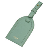 Front product shot of the Oroton Eve Luggage Tag in Sweet Pea and Pebble leather for Women