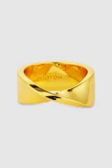 Front product shot of the Oroton Ribbon Ring in Gold and  for Women