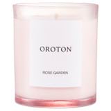 Front product shot of the Oroton Candle 300gm Soy Wax in Rose Garden and Hand poured soy wax in glass jar for Women