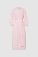 Front product shot of the Oroton Cleo Poplin Dress in Palest Pink and 100% Cotton Poplin for Women