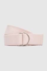 Front product shot of the  Quinn Webbing Belt in Palest Pink and 100% Cotton Webbing for Women