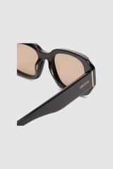 Front product shot of the Oroton Maja Sunglasses in Black and Acetate Frame for Women