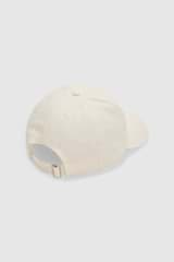 Back product shot of the Oroton Oro Logo Cap in Antique White and High-quality 100% cotton   for Women