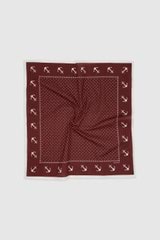 Front product shot of the Oroton Mini Dot Cotton Bandana in Chocolate and Made from 100% cotton voile  for Women