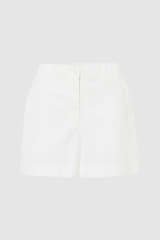 Front product shot of the  Alfie Carpenter Short in Antique White and Crafted from cotton twill  for Men