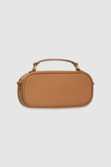 Back product shot of the Oroton Margot Camera Bag in Dark Camel and Smooth Leather for Women