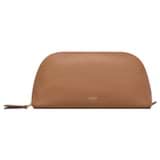 Front product shot of the Oroton Eve Large Beauty Case in Tan and Pebble leather for Women