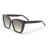 Front product shot of the Oroton Jamie Sunglasses in Black Khaki and Acetate material for Women