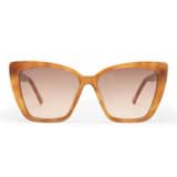 Front product shot of the Oroton Jamie Sunglasses in Tan and Acetate material for Women