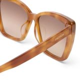 Front product shot of the Oroton Jamie Sunglasses in Tan and Acetate material for Women