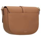 Back product shot of the Oroton Dylan Medium Saddle Bag in Tan and Pebble leather material for Women