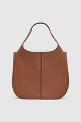 Front product shot of the Oroton Emilia Large Tote in Brandy and  for Women