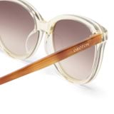 Front product shot of the Oroton Reid Sunglasses in Rich Cream and Acetate material for Women