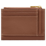Oroton Margot Mini 10 Credit Card Zip Wallet in Whiskey and Pebble Leather for Women