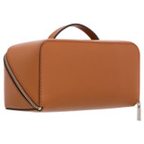 Back product shot of the Oroton Muse Medium Beauty Case in Cognac and Saffiano And Smooth Leather for Women