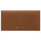Front product shot of the Oroton Lilly Soft Fold Wallet in Cognac and Pebble Leather for Women