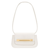Front product shot of the Oroton Mills Small Baguette in Paper White and Smooth Leather for Women
