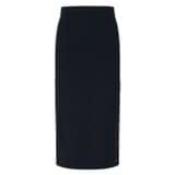 Front product shot of the Oroton Stitch Detail Skirt in North Sea and 83% Viscose, 17% Polyester for Women