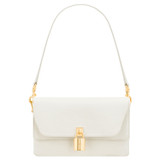 Front product shot of the Oroton Tate Small Day Bag in Paper White and Pebble Leather for Women