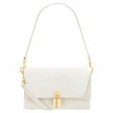 Front product shot of the Oroton Tate Small Day Bag in Paper White and Pebble Leather for Women